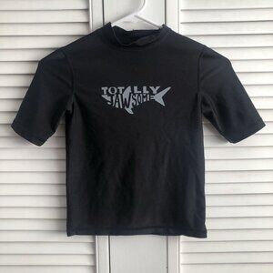 Cherokee Size 6/7 Black Totally Jawsome Shark Swim Shirt